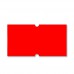 Etiket 21x12 rechthoek fluor rood permanent
